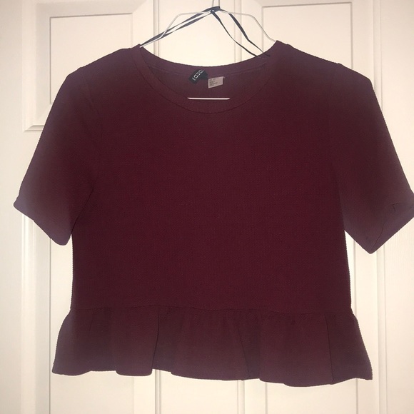 Divided | Tops | Hm Ruffle Crop | Poshmark